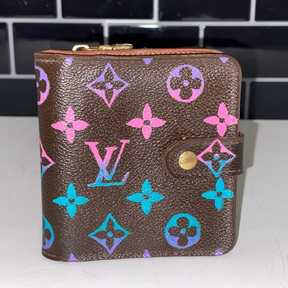 Custom Louis Vuitton Compact Zip Wallet